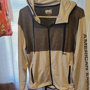 American Eagle Light And Dark Gray Hoodie